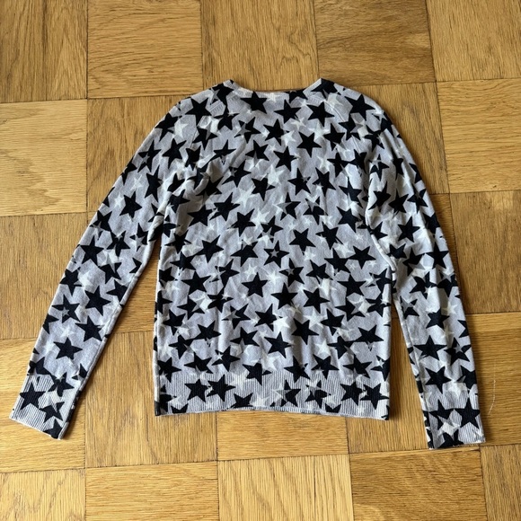 Equipment Small Cashmere Sweater Stars Gray Black Crewneck - Picture 5 of 9